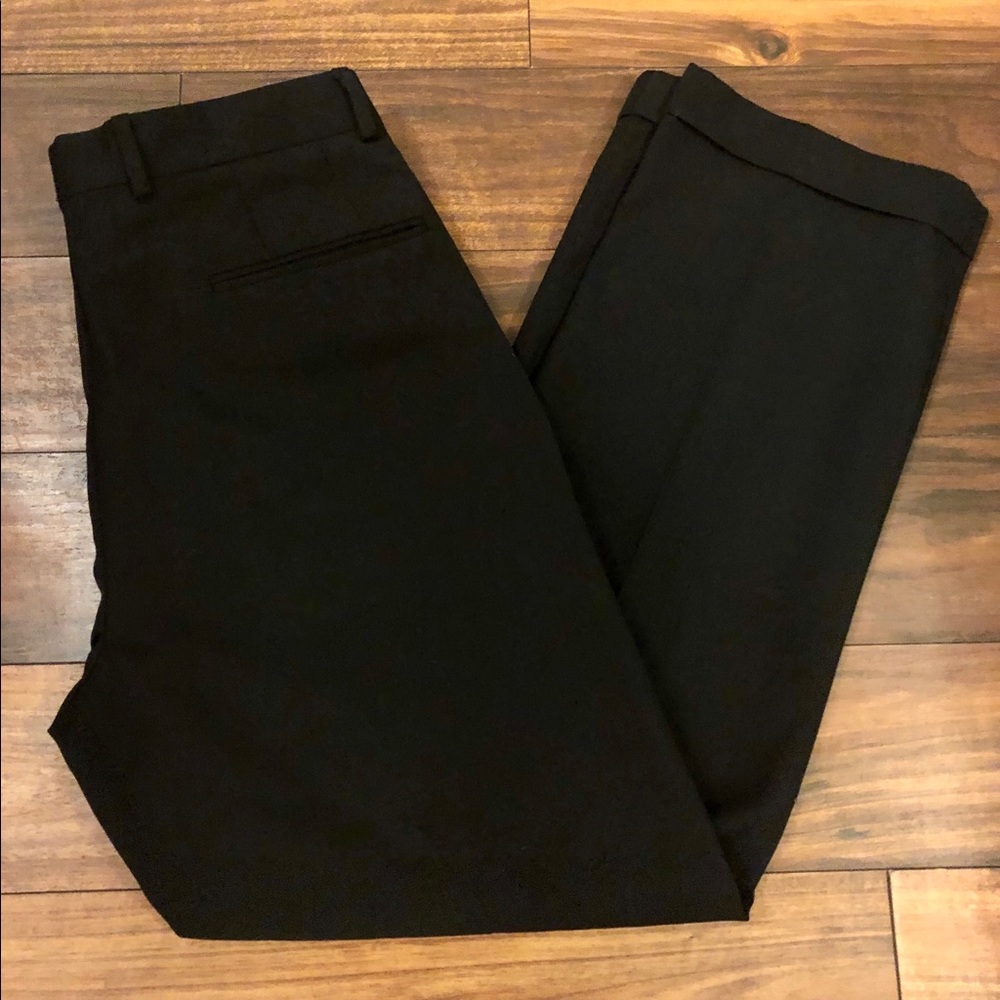 jf j.ferrar Cuffed Hem Black Dress Slacks - Size 32x30